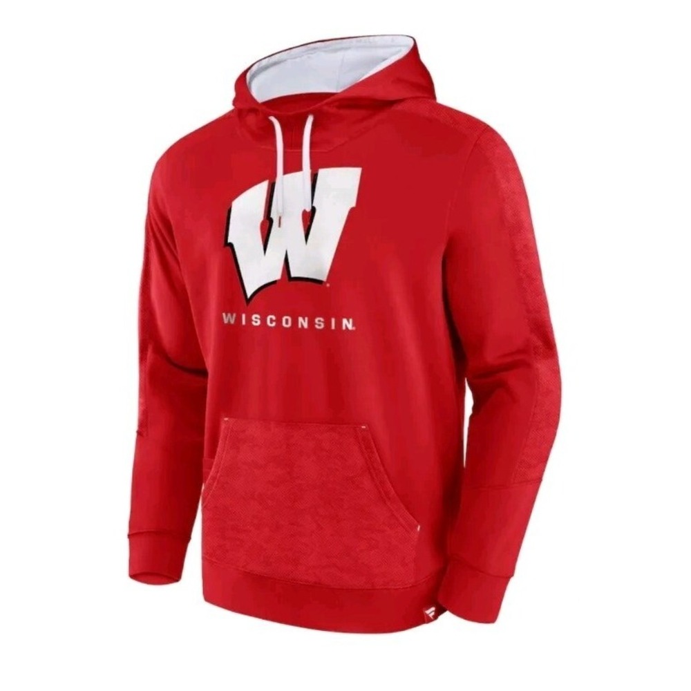Wisconsin Badgers University Red Team‎ Pullover Hoodie Football  Sz XL